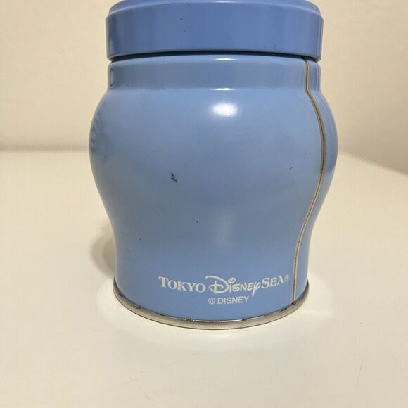 Tokyo Disneysea TDS Aladdin Genie Candies Tin Jar Blue EMPTY - Picture 5 of 10